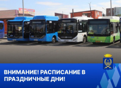 РАСПИСАНИЕ АВТОБУСОВ В ПРАЗДНИЧНЫЕ ДНИ