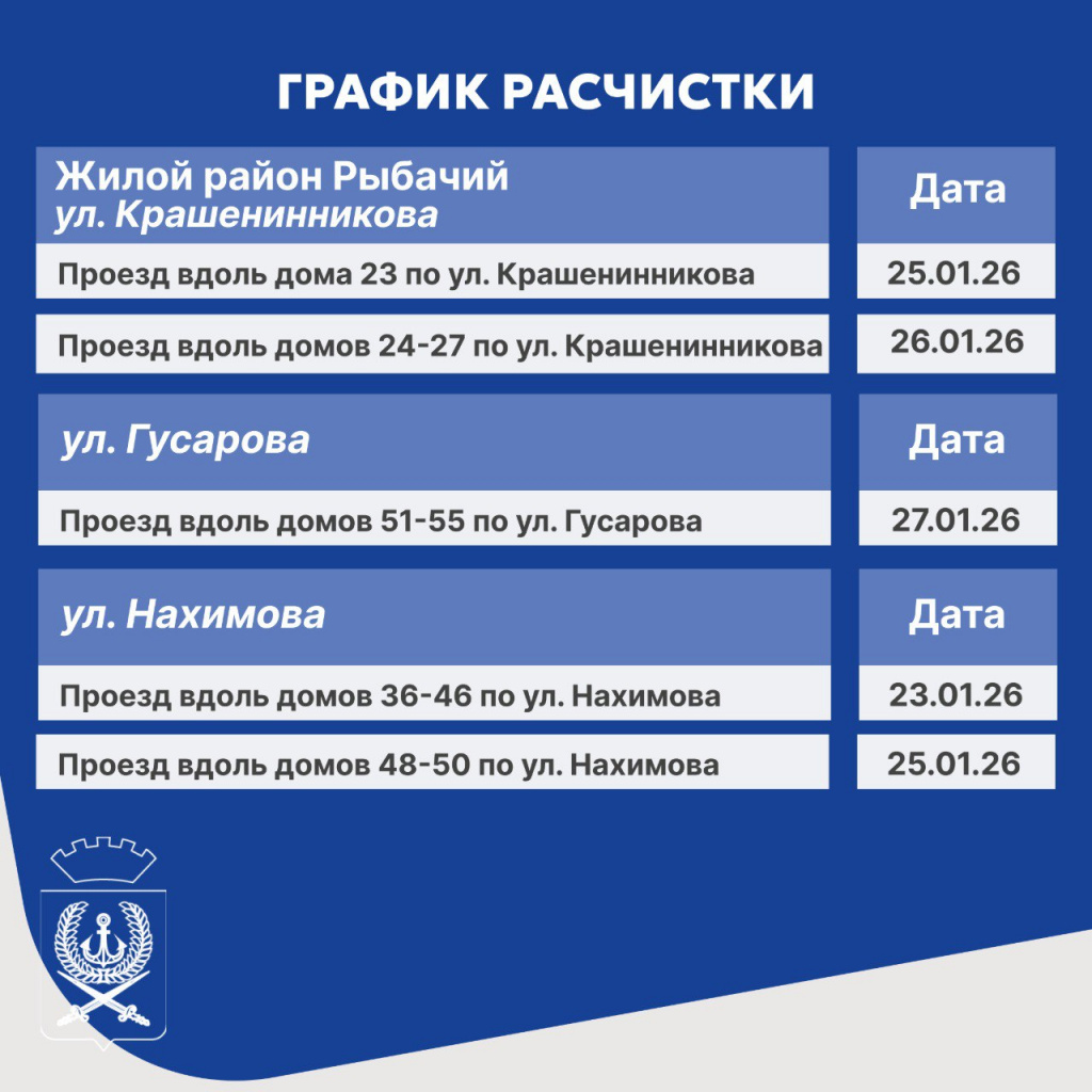 график расчистки график расчистки